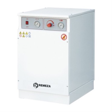 Remeza КМ-16.GMS150К - Стоматологический безмасляный компрессор для одной стоматологической установки, без осушителя, с кожухом, с ресивером 16 л, 120 л/мин