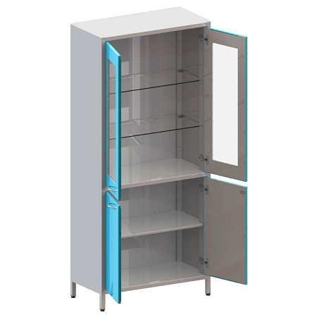 ВИТАЛИЯ ШМе-2см — Шкаф со стеклом в металлической рамке